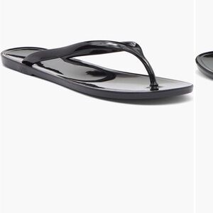 Jeffrey Campbell Black Patent Flip Flop Sandals